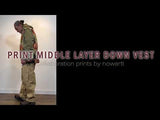 norbit / Print Middle Layer Down Vest/HNDN-030