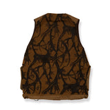 norbit / HORN TREE PRINT WOOL BOA VEST/HNVT-024