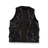 norbit / HORN TREE PRINT WOOL BOA VEST/HNVT-024
