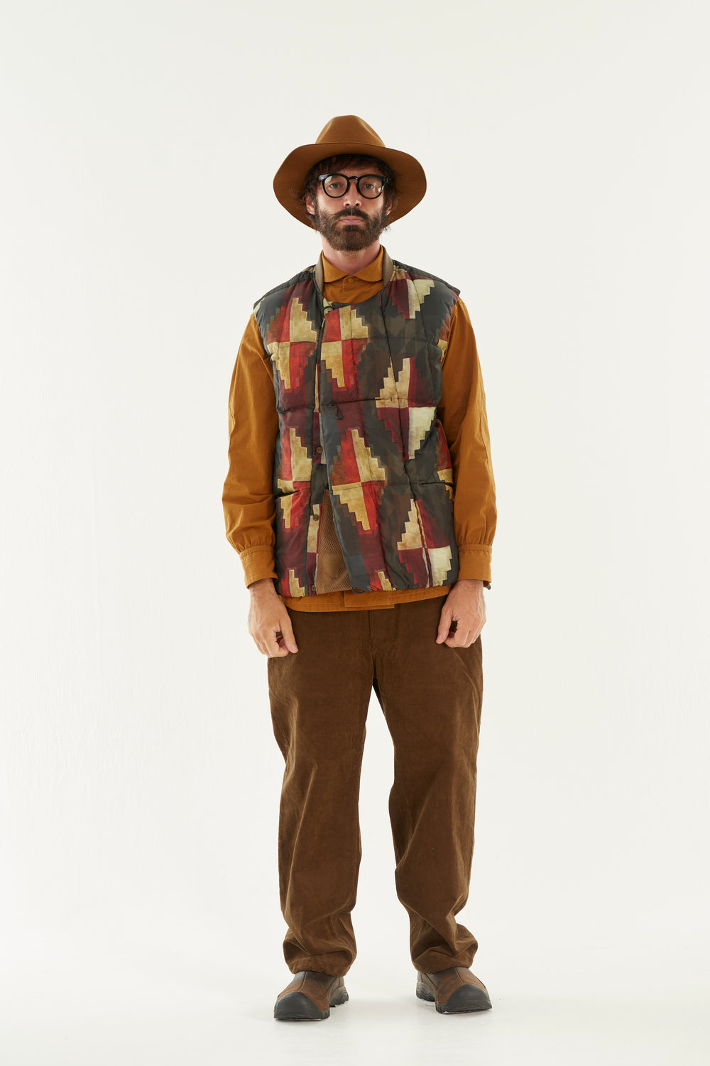 norbit / Print Middle Layer Down Vest/HNDN-030