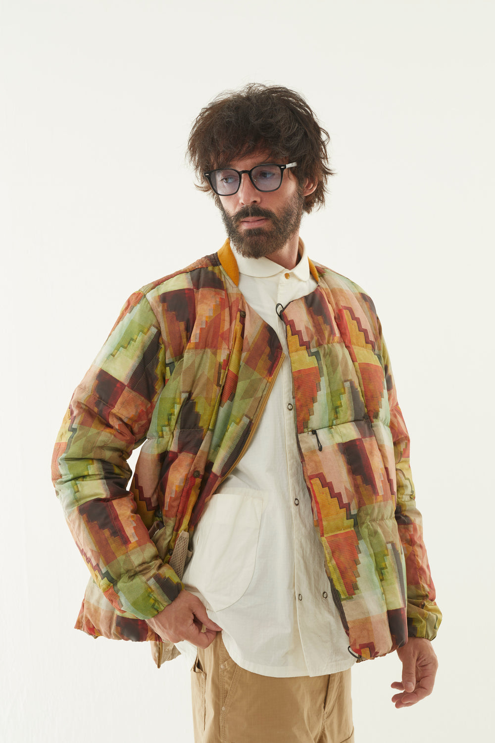 norbit / Print Middle Layer Down Jacket/HNDN-029