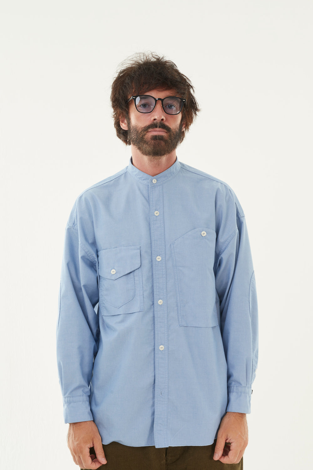 norbit / Stand Collar Big Work Shirts/HNSH-040