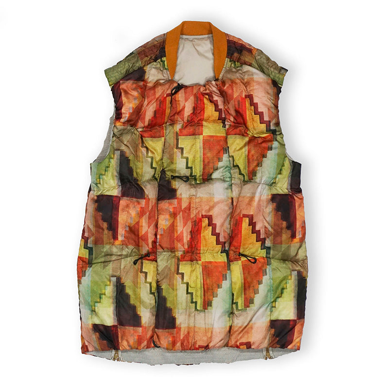 norbit / Print Middle Layer Down Vest/HNDN-030