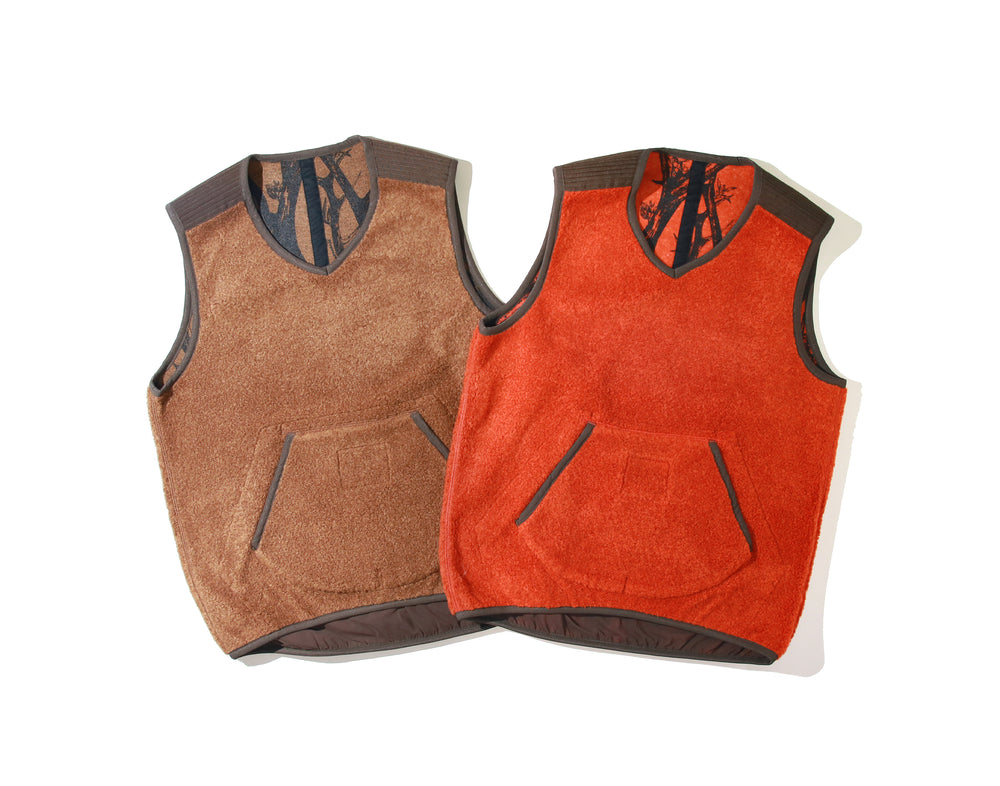 norbit / HORN TREE PRINT WOOL BOA VEST / HNVT-013 – RAISON D'ETRE