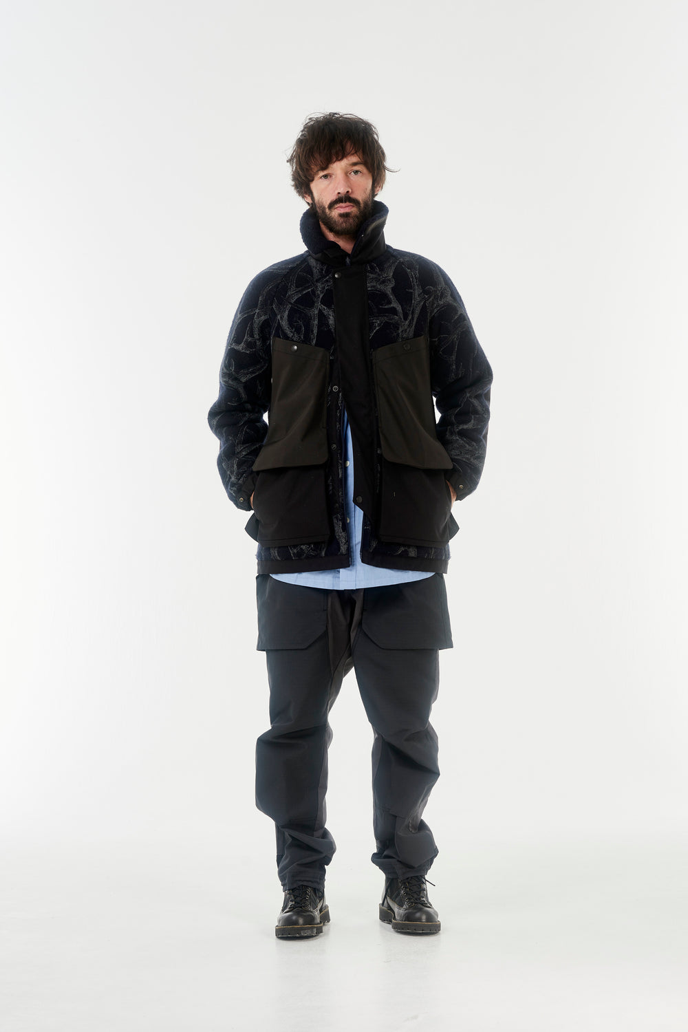 norbit / HORN TREE PRINT WOOL BOA JACKET/HNJK-053