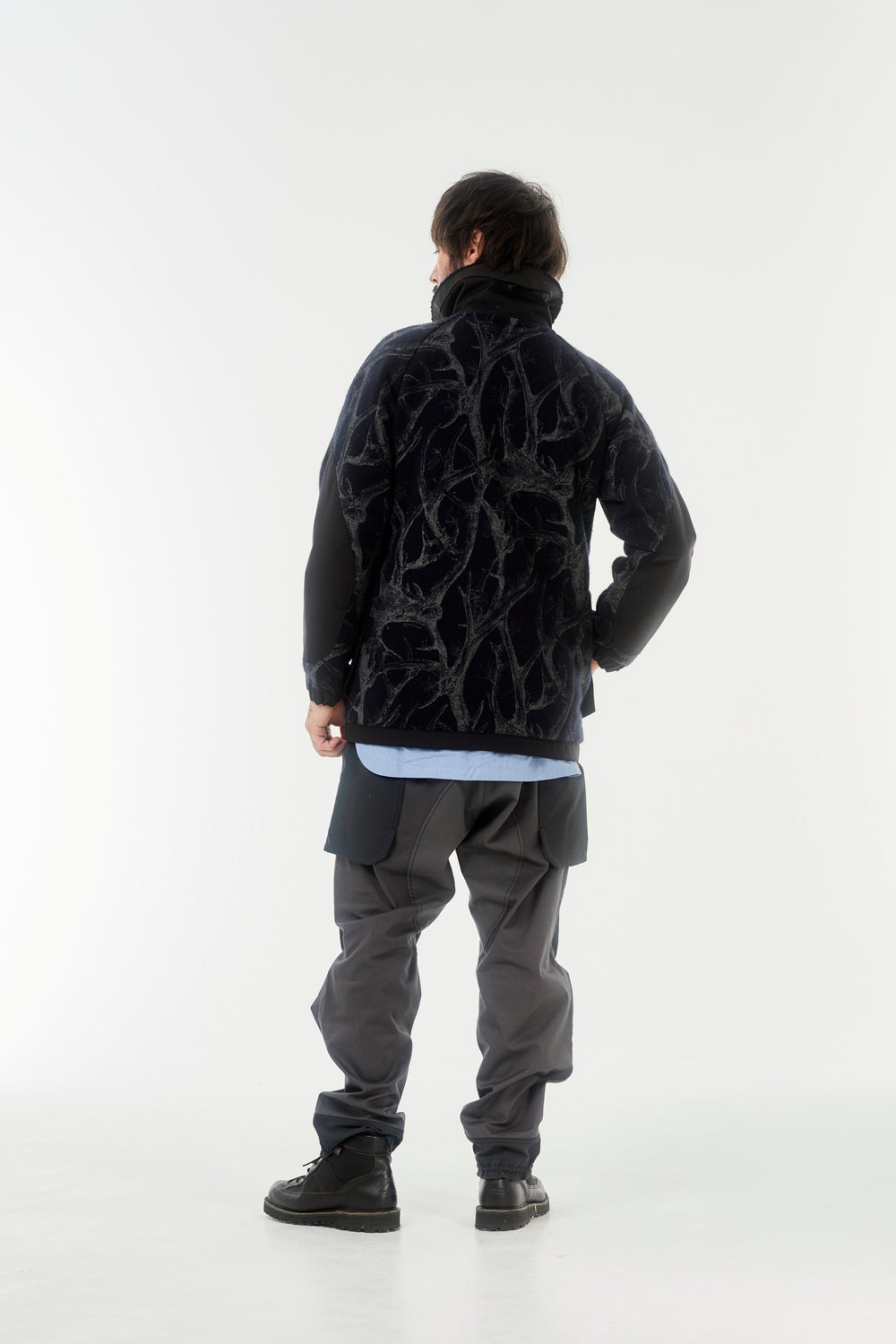 norbit / HORN TREE PRINT WOOL BOA JACKET/HNJK-053