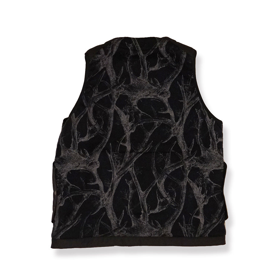norbit / HORN TREE PRINT WOOL BOA VEST/HNVT-024