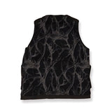 norbit / HORN TREE PRINT WOOL BOA VEST/HNVT-024