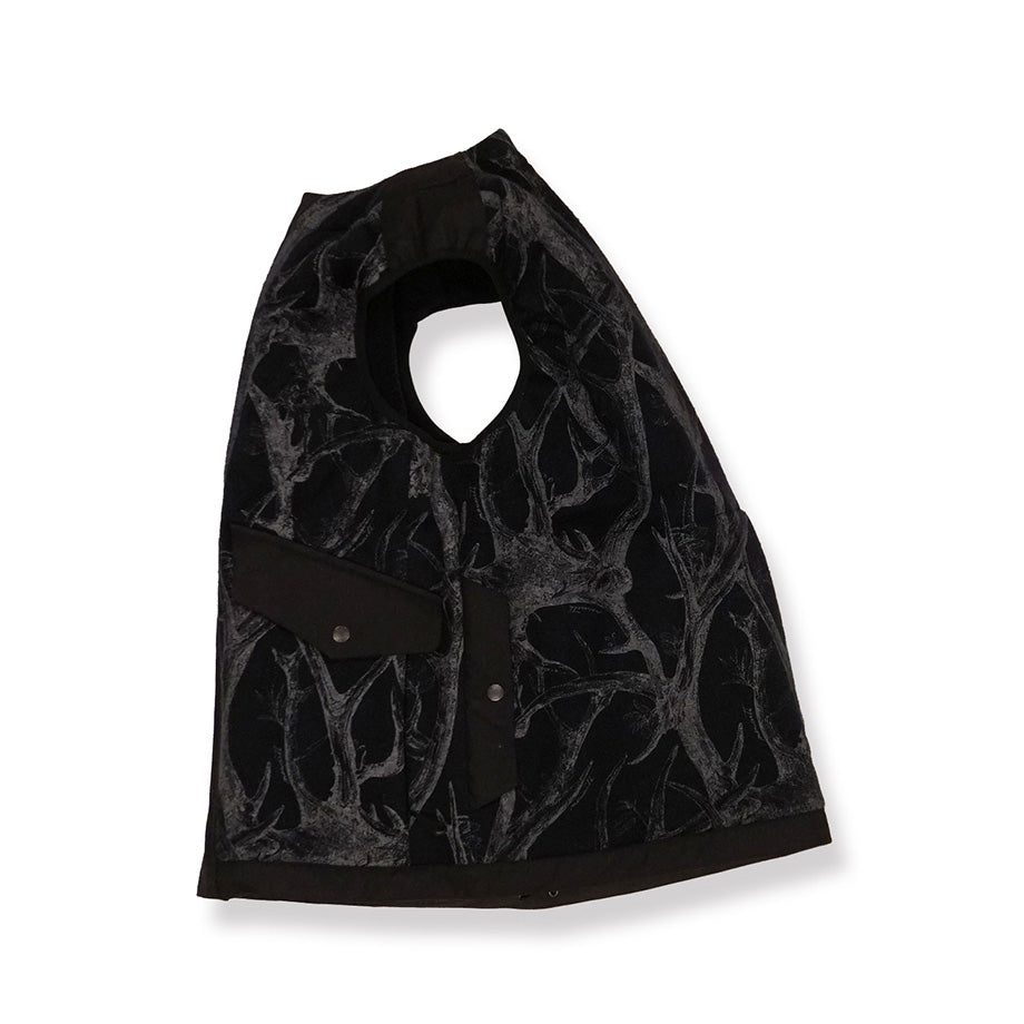 norbit / HORN TREE PRINT WOOL BOA VEST/HNVT-024